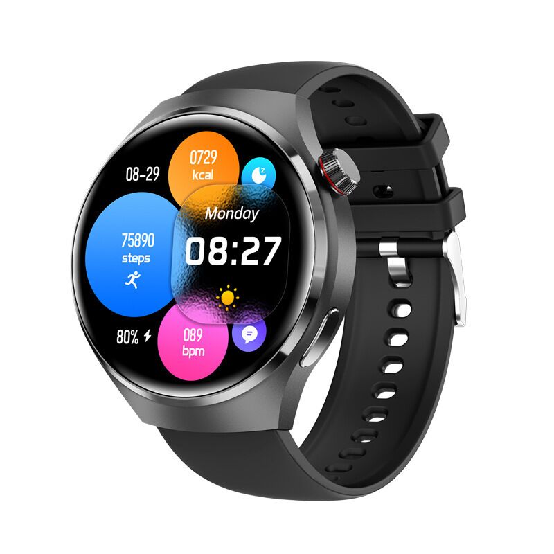 Смарт-часы GT4 Pro с круглым экраном, Bluetooth-звонки, NFC, голосовой помощник, влагозащита