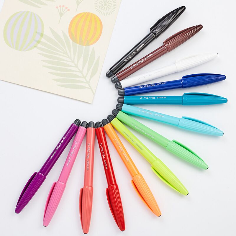 Капиллярная ручка Monami Plus Pen S 04031 со сменным стержнем, водные чернила, 0,4 мм, наборы 6–18 цветов