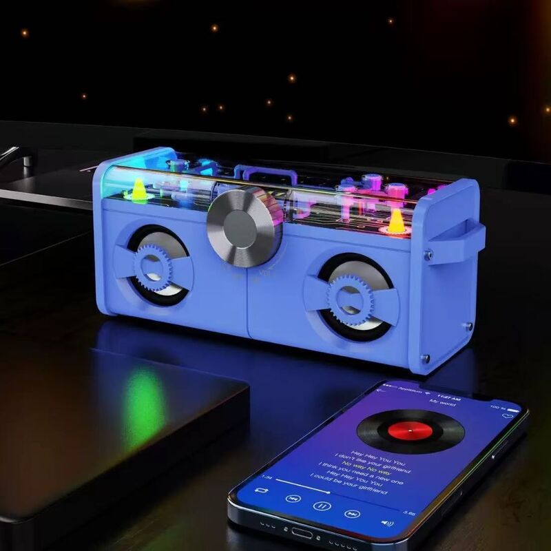 Bluetooth-колонка A18 в стиле меха, игровая RGB-подсветка, два динамика, двойной пассивный излучатель