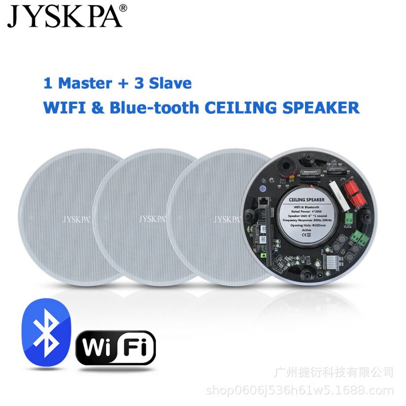 Встраиваемая потолочная колонка JYSKPA WE680 с Bluetooth 5.0 и Wi-Fi, 40 Вт, питание от сети 220 В