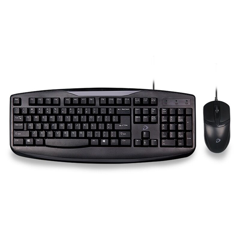 Проводной комплект клавиатура и мышь LK142T, USB, лазерная гравировка символов, 1600 dpi