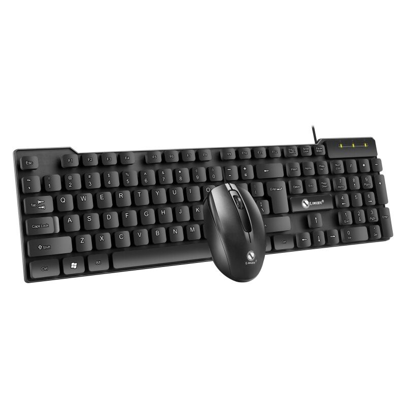 Проводной комплект клавиатура и мышь Limei T15, USB, влагозащита, тихие клавиши, 1000 dpi