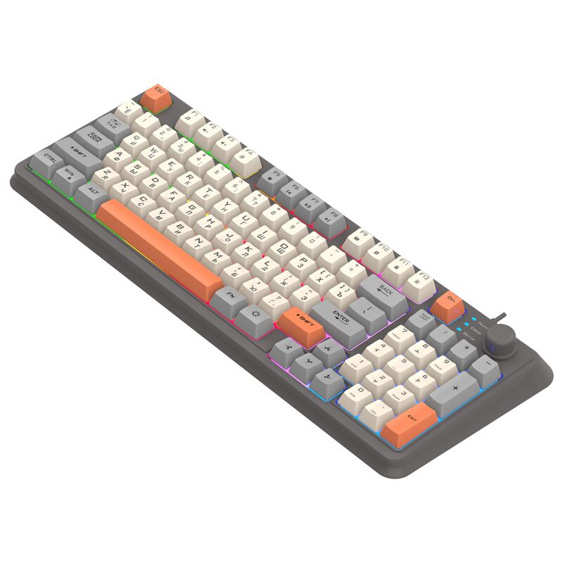 Игровой комплект клавиатура и мышь XUNSVFOX K820 с русской раскладкой и радужной подсветкой, USB