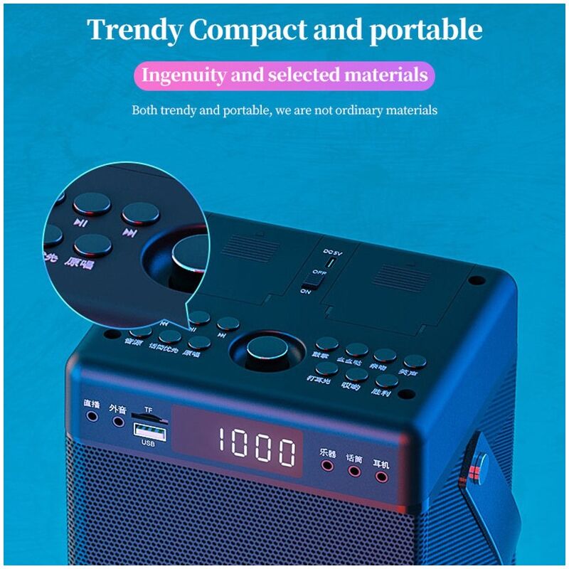 Караоке-колонка WENGEAUDIO W400 со звуковой картой для стриминга, Bluetooth 5.0, 30 Вт
