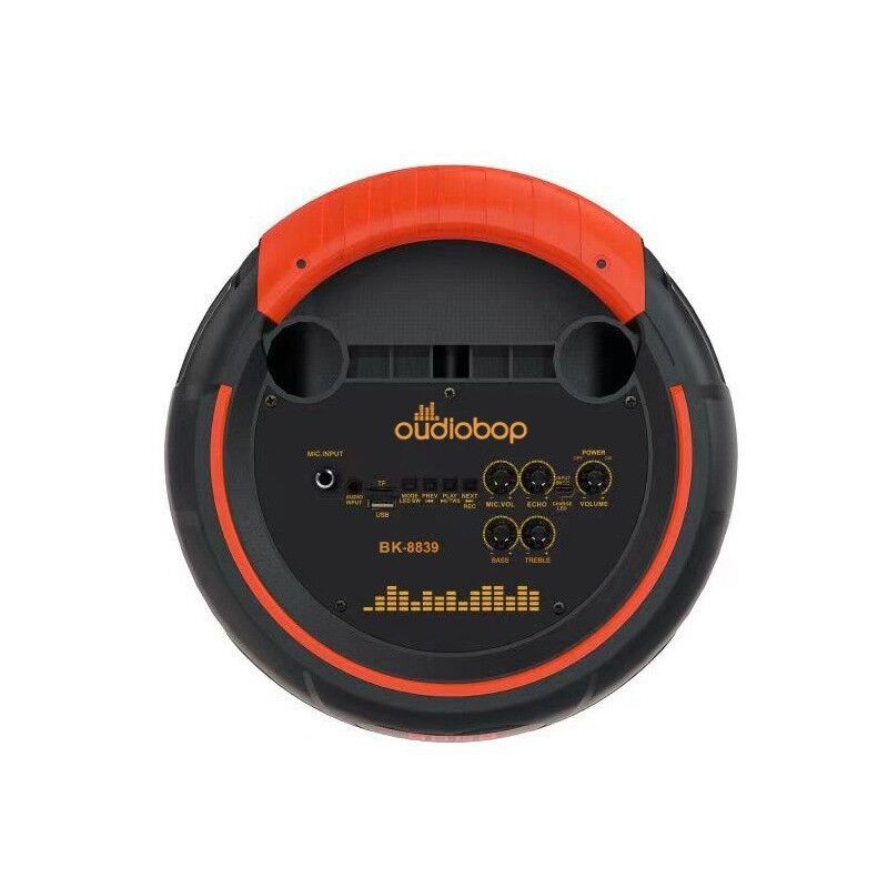 Колонка на колёсах DR-8839 с эффектом пламени, 3 динамика 8", 60 Вт, микрофон, Bluetooth 5.3