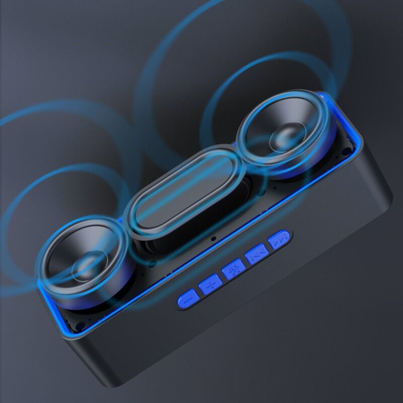 Портативная Bluetooth-колонка SC218 с FM-радио, 2 динамика по 3 Вт, TF, USB, AUX, Bluetooth 5.0