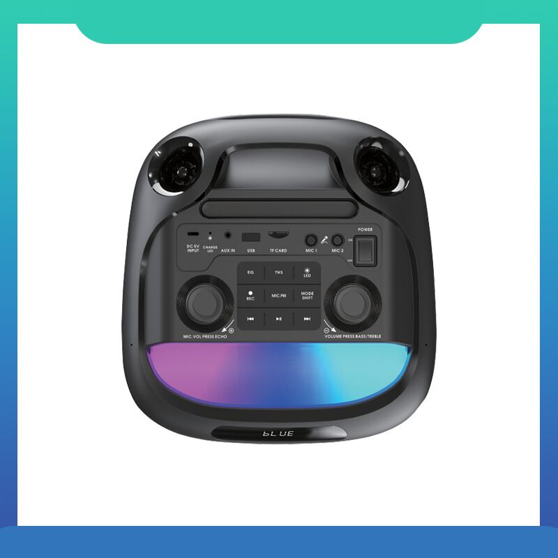 Колонка для вечеринок Topsound G360 с RGB-подсветкой, 2 динамика 6,5 дюйма, 60 Вт, Bluetooth