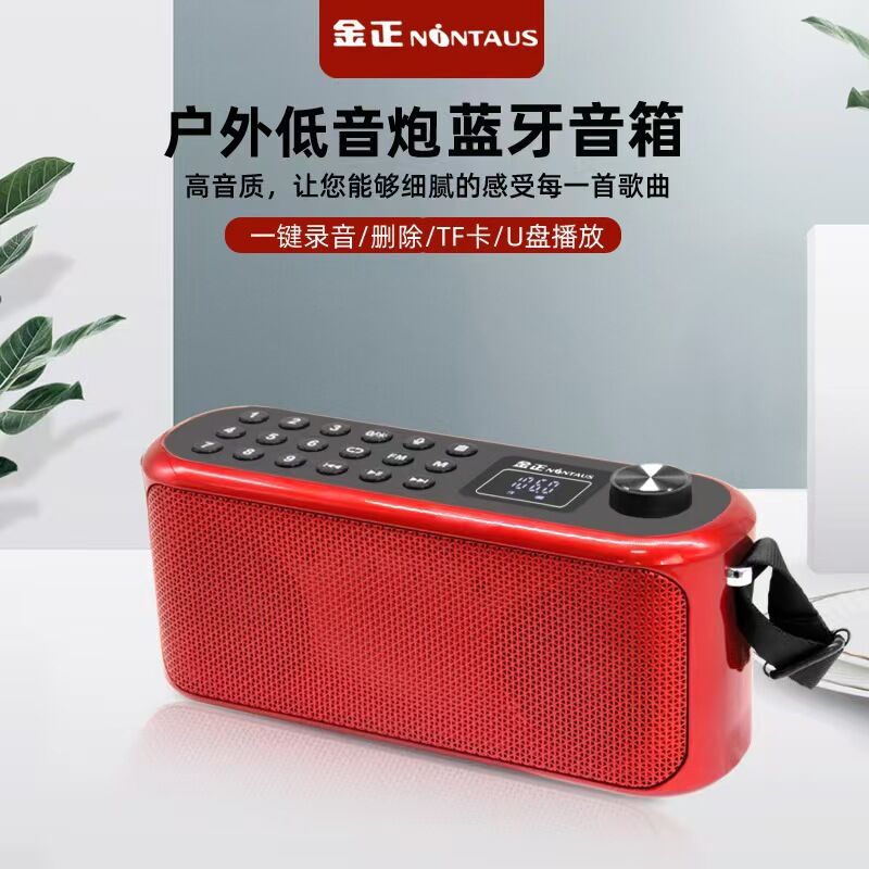 Портативная Bluetooth-колонка Jinzheng J17 с двумя динамиками и слотом для карт памяти, 10 Вт