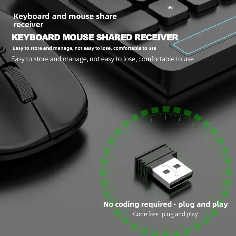 Беспроводной комплект клавиатура и мышь LIMEIDE W100, 2,4 ГГц, USB-приёмник, отклик как у механической