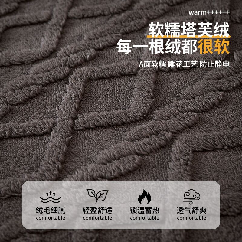 Плед-одеяло LIFE HOME из тафф-флиса и шерпы, утеплённое, зимнее, 70×100–200×230 см