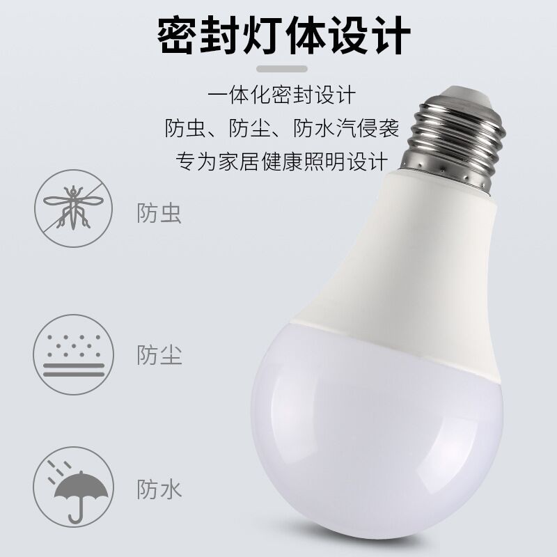 Светодиодная лампа Xingshili, цоколь E27, 5–9 Вт, белый/тёплый/3 цвета, корпус пластик с алюминием
