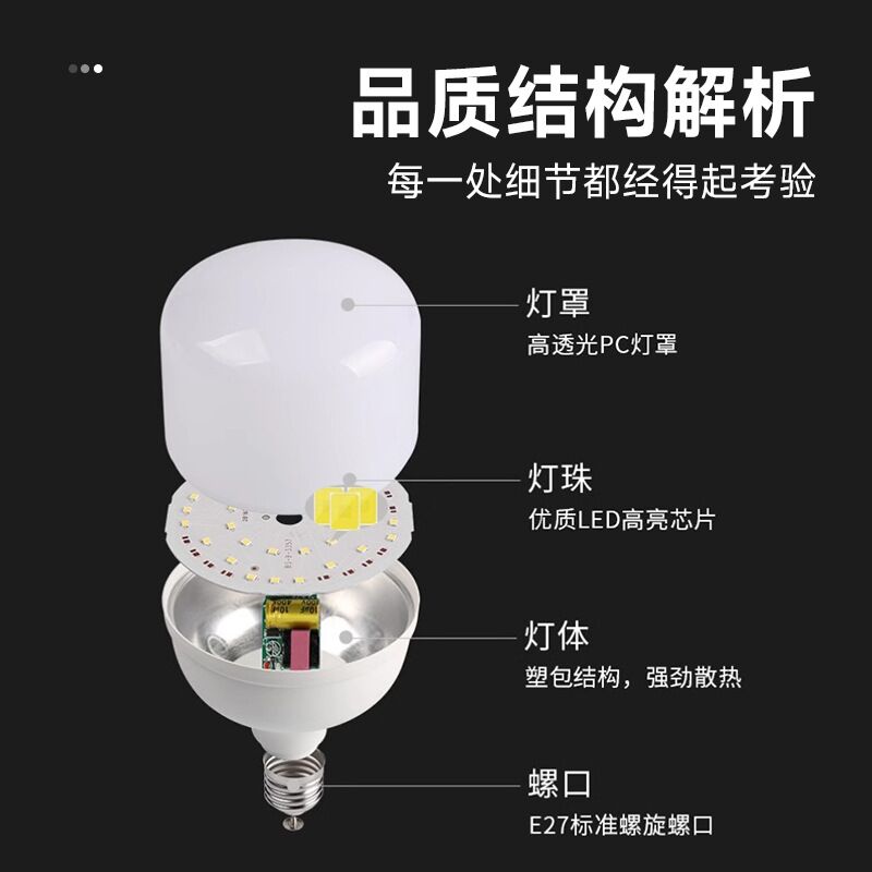 Светодиодная лампа FSL (Foshan Lighting) цилиндрическая, цоколь E27, 15–50 Вт, белый свет