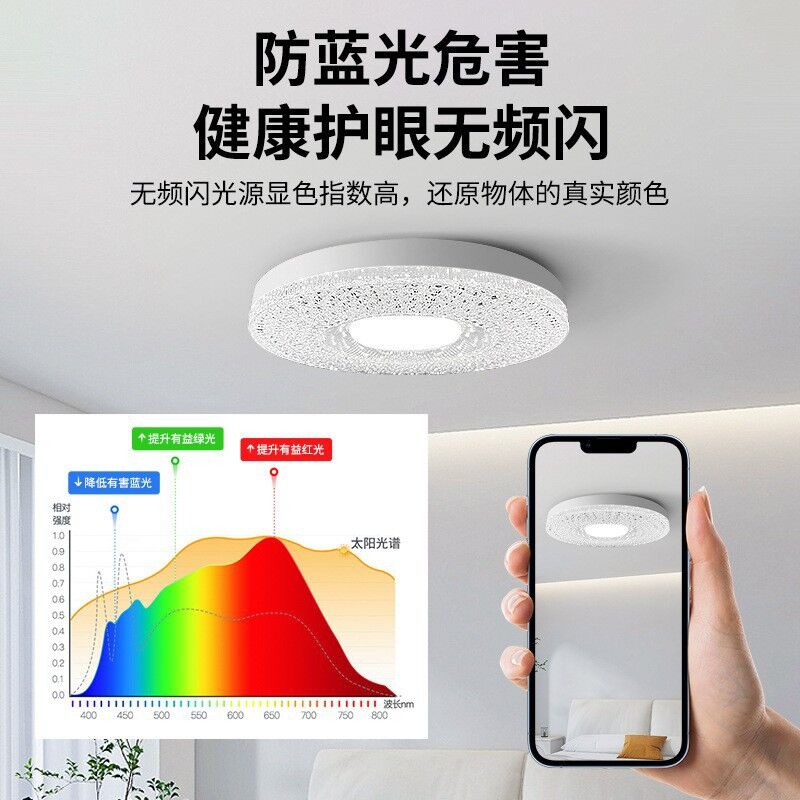 Светодиодная лампа «НЛО» Qihongjia E27 с хрустальным декором, белый / 3 цвета, 30–80 Вт