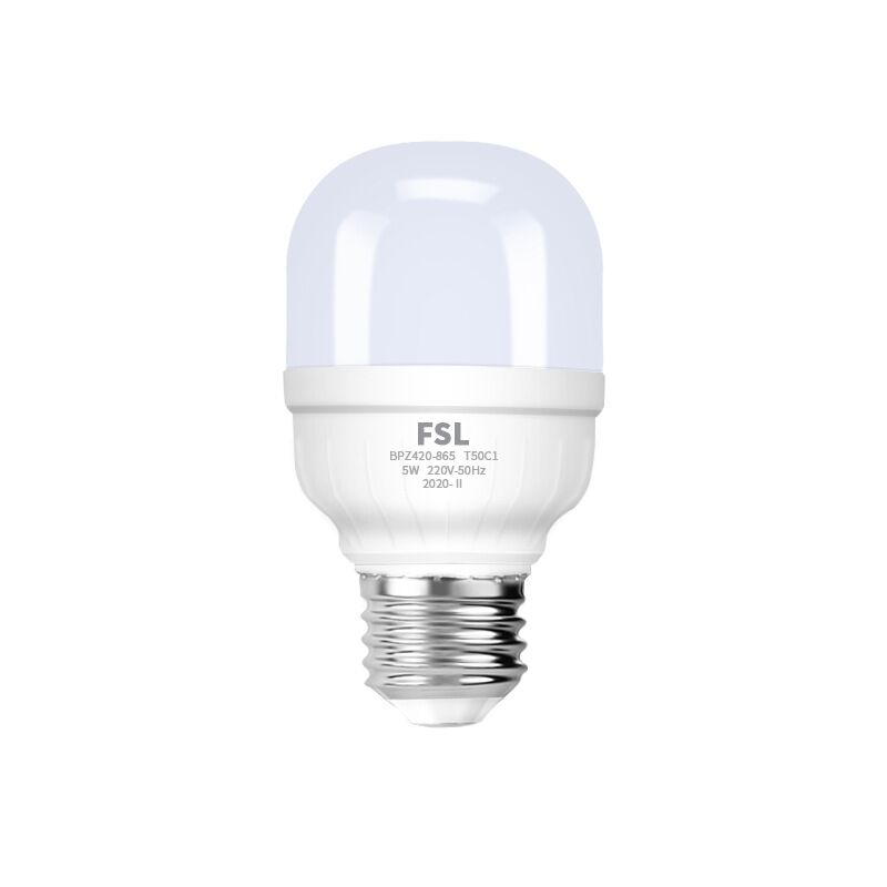 Светодиодная лампа FSL (Foshan Lighting) T50 цилиндрическая, цоколь E27, 5–80 Вт, без мерцания