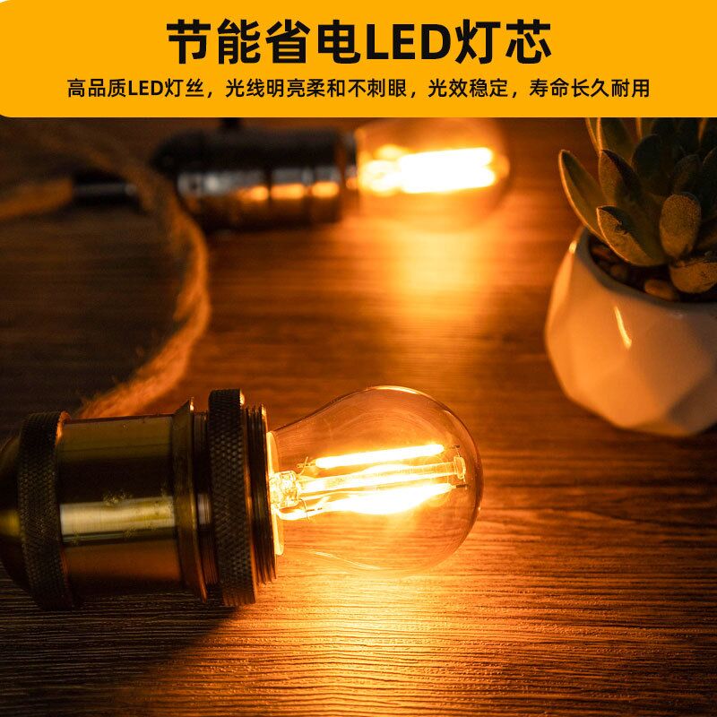 Низковольтная филаментная LED-лампа Эдисона Ganlilan, DC 12/24 В, E27/E12, 1–6 Вт, ретро