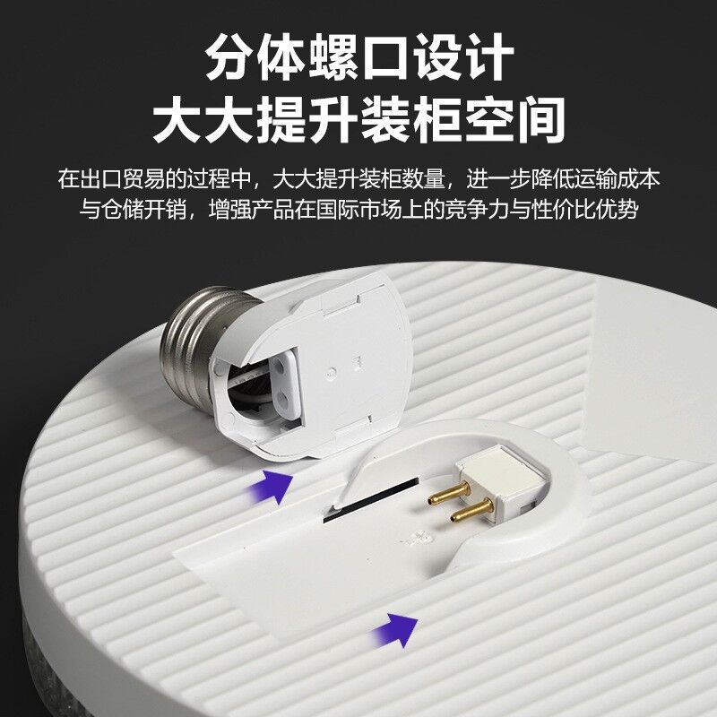 Светодиодная лампа «НЛО» Qihongjia E27 с хрустальным декором, белый / 3 цвета, 30–80 Вт