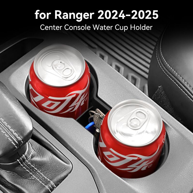 Накладка в подстаканник центральной консоли Ford Ranger 2024–2025, TPE, противоскользящая, Lingyue