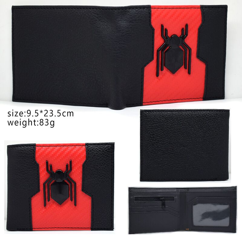 Кошелёк подростковый короткий с героем-пауком, двойное сложение, 11,5×9 см, PU