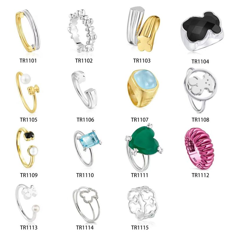 Кольцо с мишкой в стиле TOUS, MUXIN Jewelry, металл с серебрением, 15 моделей