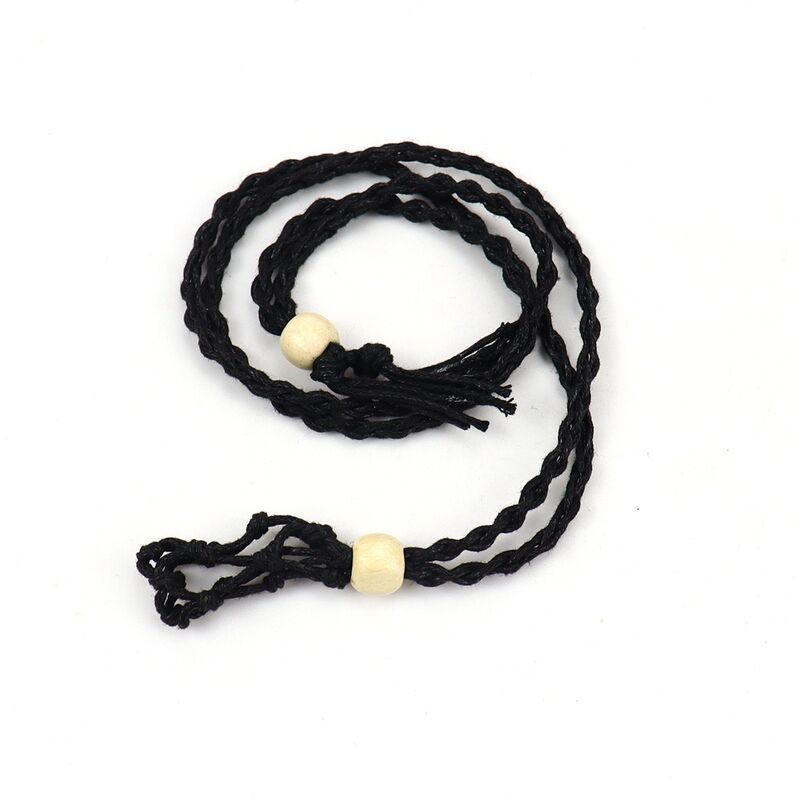 Колье-сетка для камня Xuying Jewelry, плетёный регулируемый шнур с деревянными бусинами, без камня