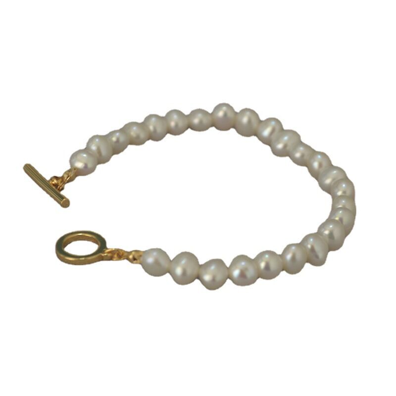 Браслет Miya Sophia Jewelry из речного жемчуга неправильной формы, 4,5–5,5 мм, OT-застёжка или карабин