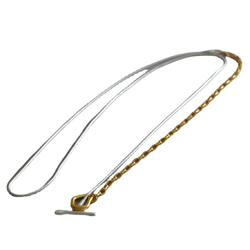 Длинное двухслойное колье Miya Sophia Jewelry, контрастные цепочки, несколько способов ношения, 82 см