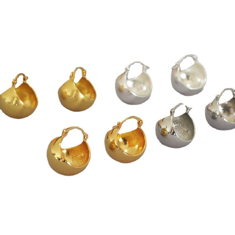 Серьги-шары полые Miya Sophia Jewelry, латунь с покрытием, диаметр 2 см, винтажный стиль