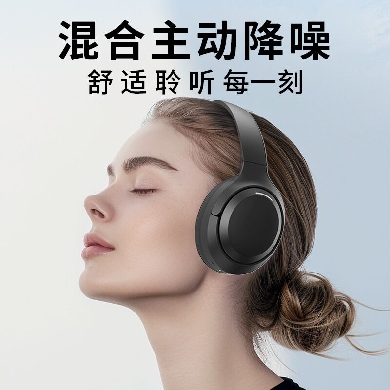 Накладные беспроводные Bluetooth-наушники с гибридным активным шумоподавлением для путешествий