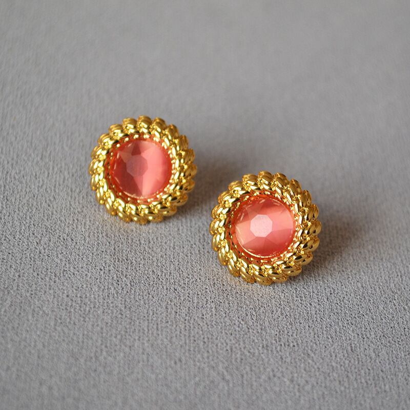 Серьги-пусеты Miya Sophia Jewelry в ретро-стиле, латунь с позолотой, геометрический дизайн, 13 вариантов