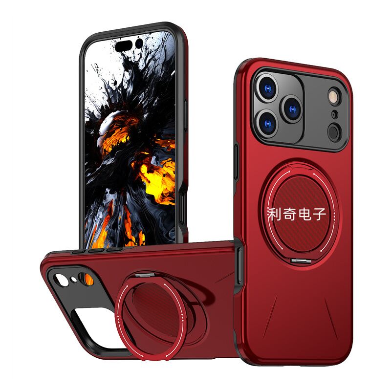 Чехол с поворотным кольцом-подставкой 360° для iPhone и Samsung, магнитный, TPU, PC и металл, противоударный