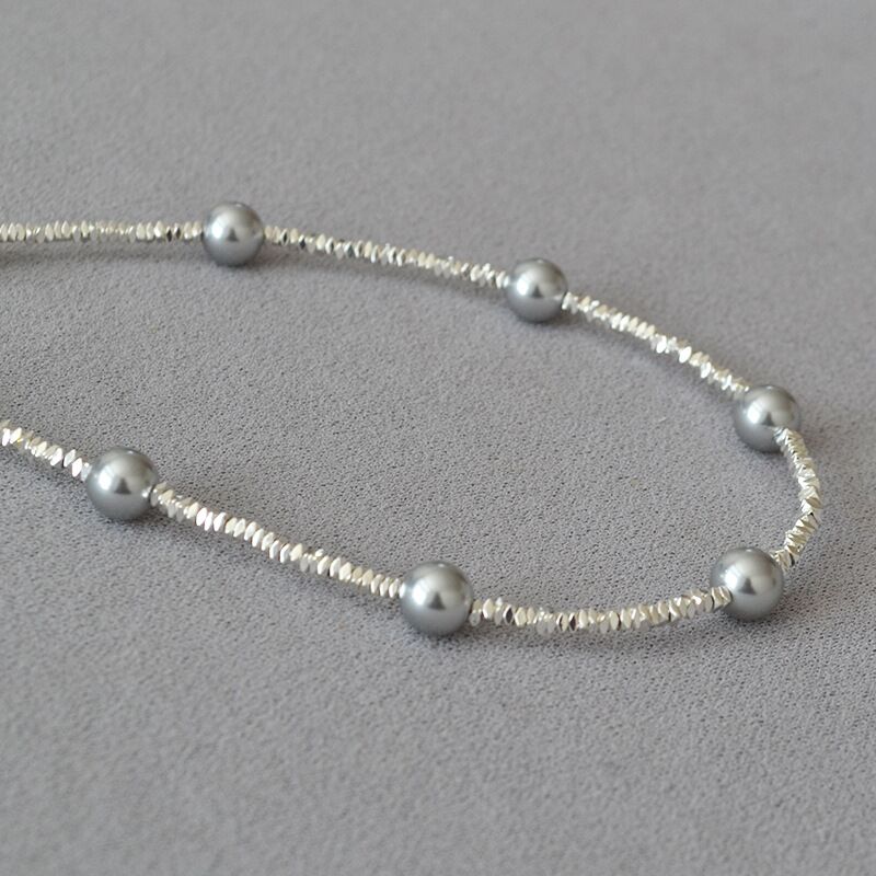 Короткое колье Miya Sophia Jewelry из искусственного жемчуга и блестящих бусин неправильной формы, 41–50 см