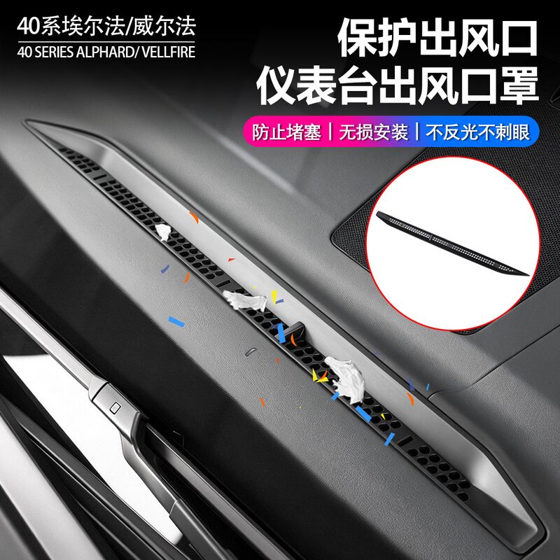 Декоративные рамки дефлекторов передней панели Lehuo для Toyota Alphard/Vellfire 40 серии с 2024 г., ABS-пластик