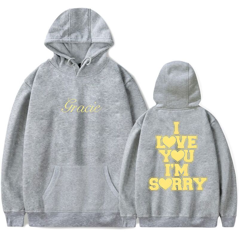 Свитшот унисекс Qimengyang с принтом I Love You I'm Sorry, 100% хлопок, круглый вырез