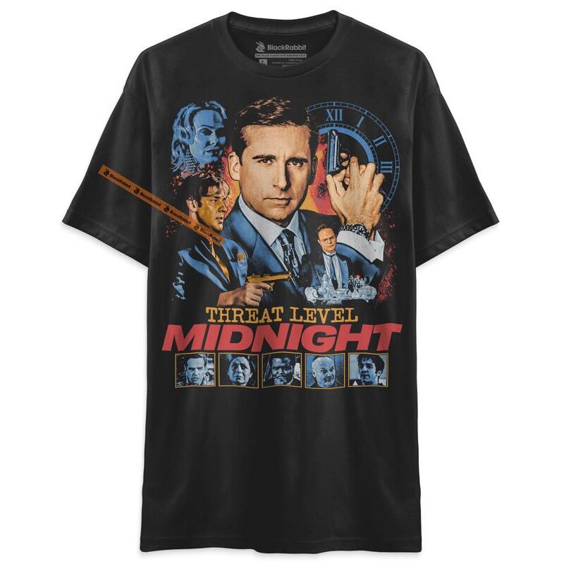 Футболка The Office «Threat Level Midnight» в ретро-стиле, хлопок, также свитшот и худи