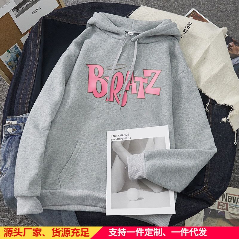 Худи HOOK ON YOU с принтом Bratz, пуловер с капюшоном, унисекс, полиэстер
