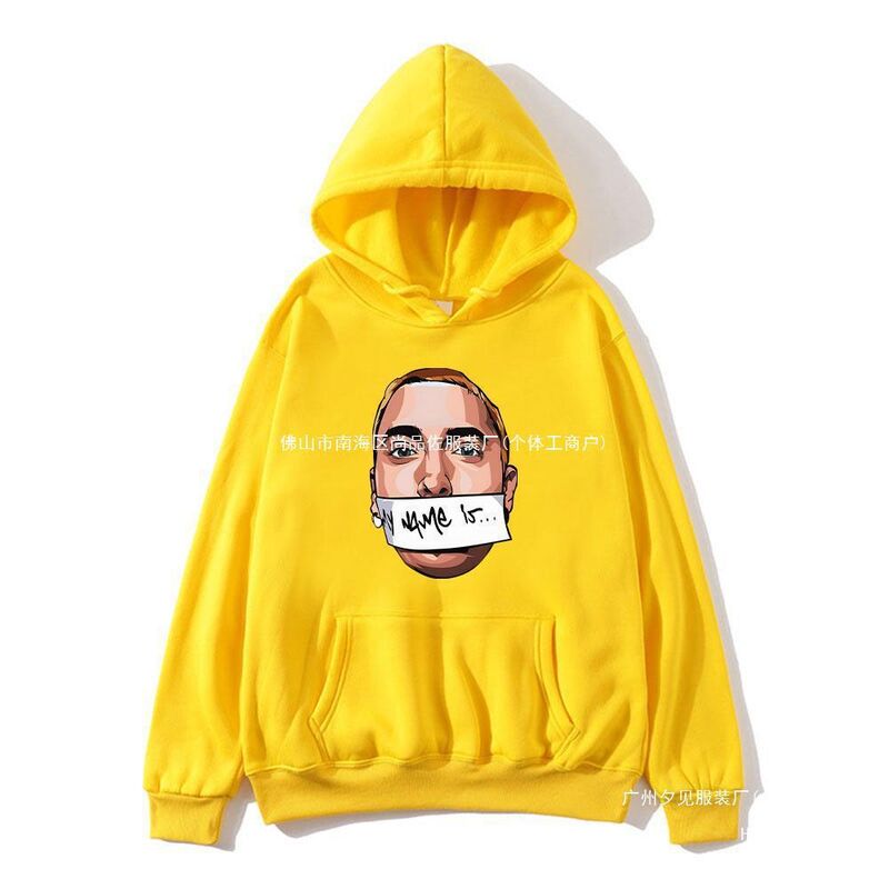 Свитшот HOOK ON YOU с принтом Eminem в стиле Funko Pop, длинный рукав, тонкий, полиэстер