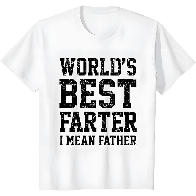 Мужская футболка «World Best Farter I Mean Father» — подарок папе, 100% хлопок, S–5XL
