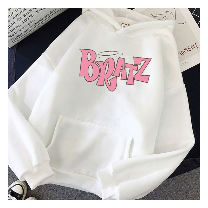 Худи Bratz с буквенным принтом, осень–зима, свободный крой, полиэстер