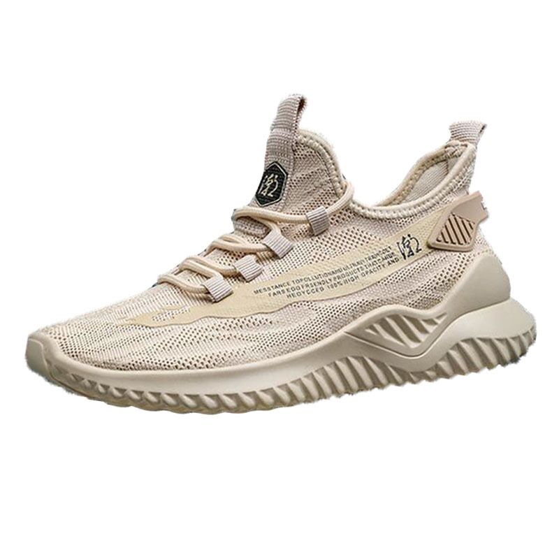 Мужские летние кроссовки в стиле Yeezy из канваса, вязаный верх, дышащие, повседневные