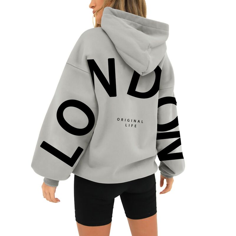 Худи унисекс LONDON ORIGINAL с принтом, свободный крой, карманы, с начёсом, S–XXXL