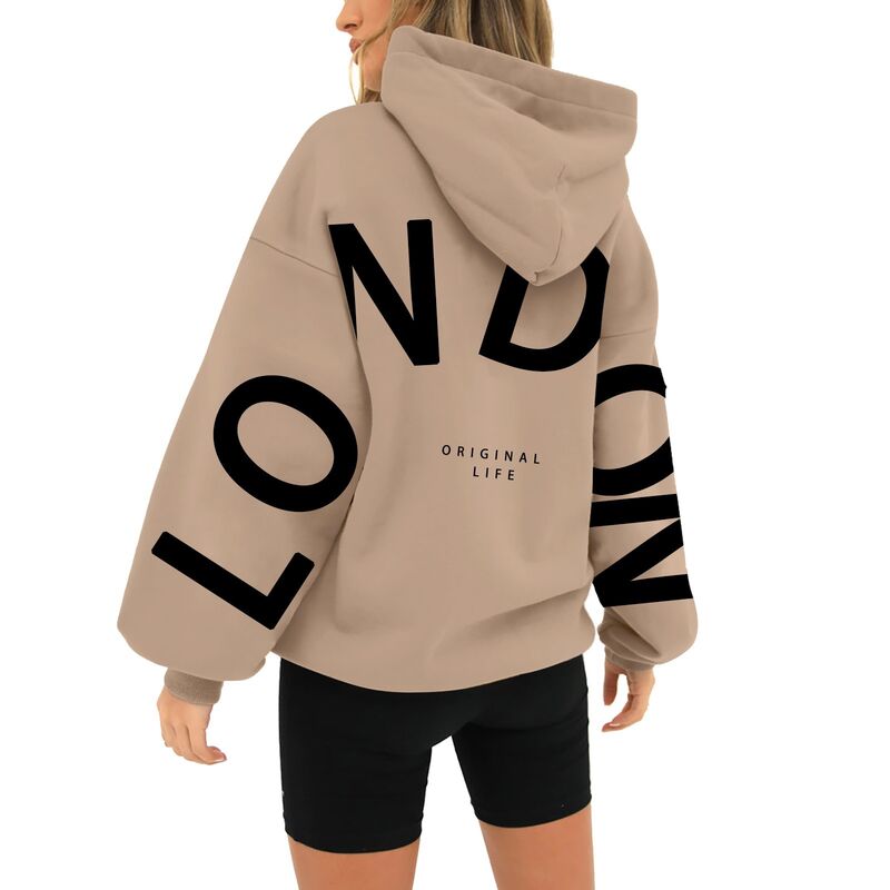 Худи унисекс LONDON ORIGINAL с принтом, свободный крой, карманы, с начёсом, S–XXXL