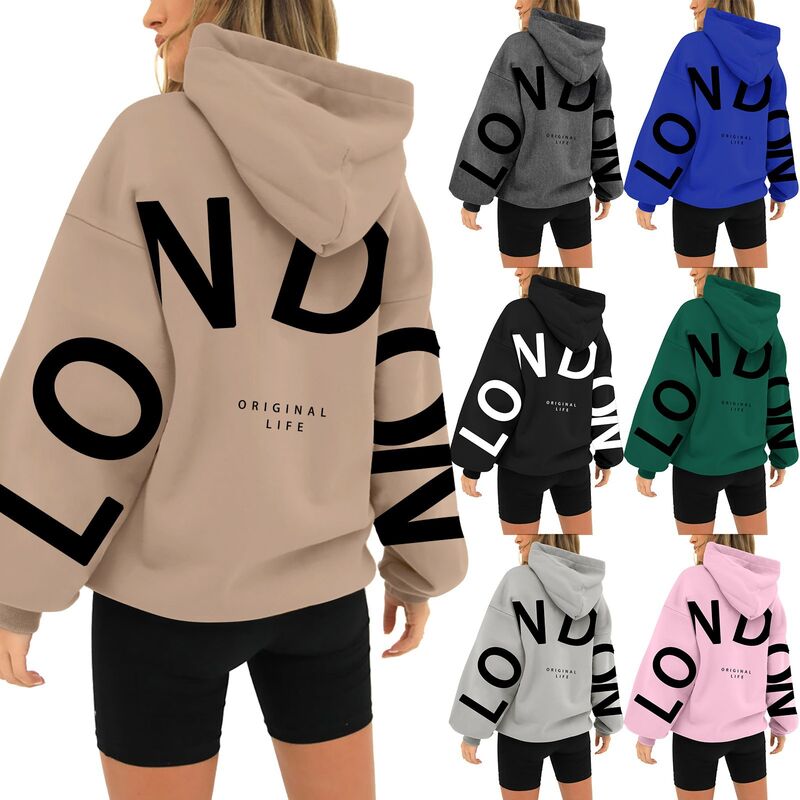 Худи унисекс LONDON ORIGINAL с принтом, свободный крой, карманы, с начёсом, S–XXXL