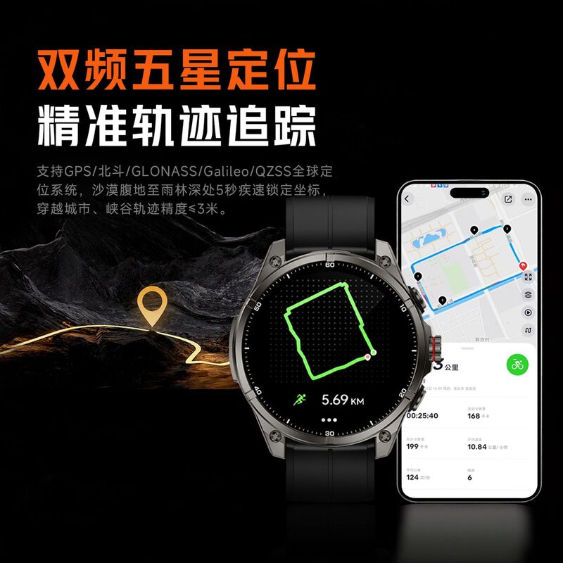 Смарт-часы Fitbeing с AMOLED-экраном 1,43", двухдиапазонный GPS, защита 5 ATM, звонки по Bluetooth