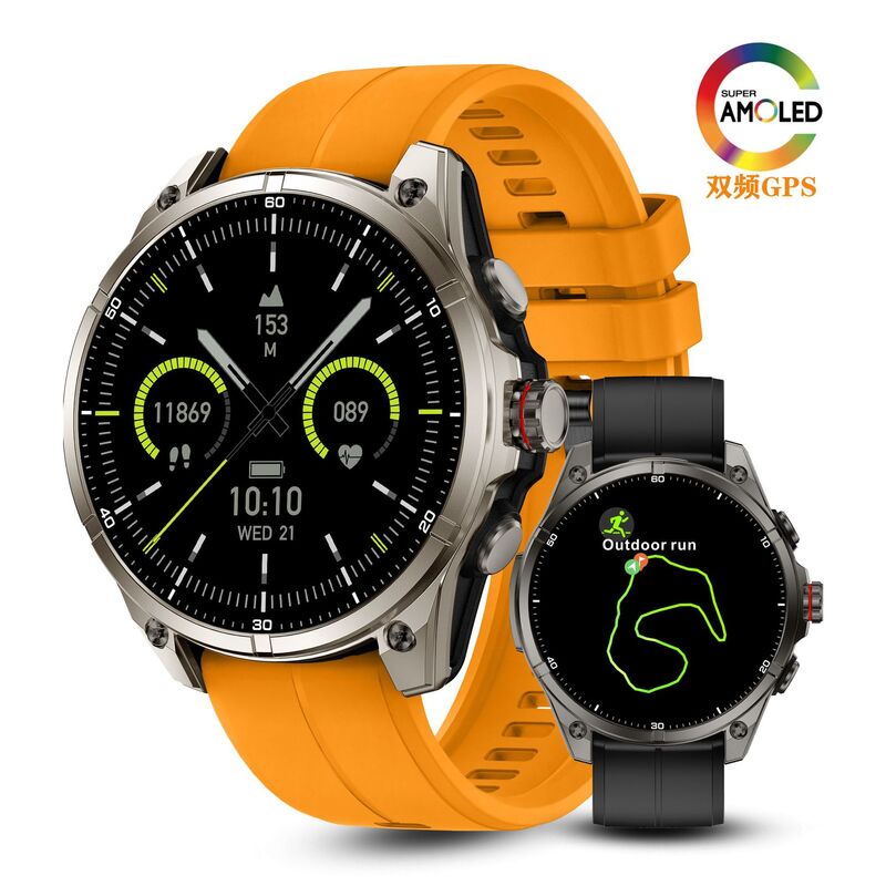 Смарт-часы Fitbeing с AMOLED-экраном 1,43", двухдиапазонный GPS, защита 5 ATM, звонки по Bluetooth