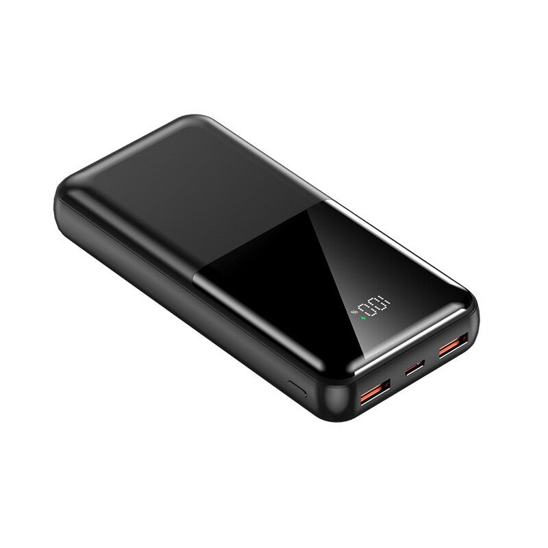 Тонкий внешний аккумулятор V26 10000/20000 мА·ч, быстрая зарядка QC 3.0, несколько USB-выходов