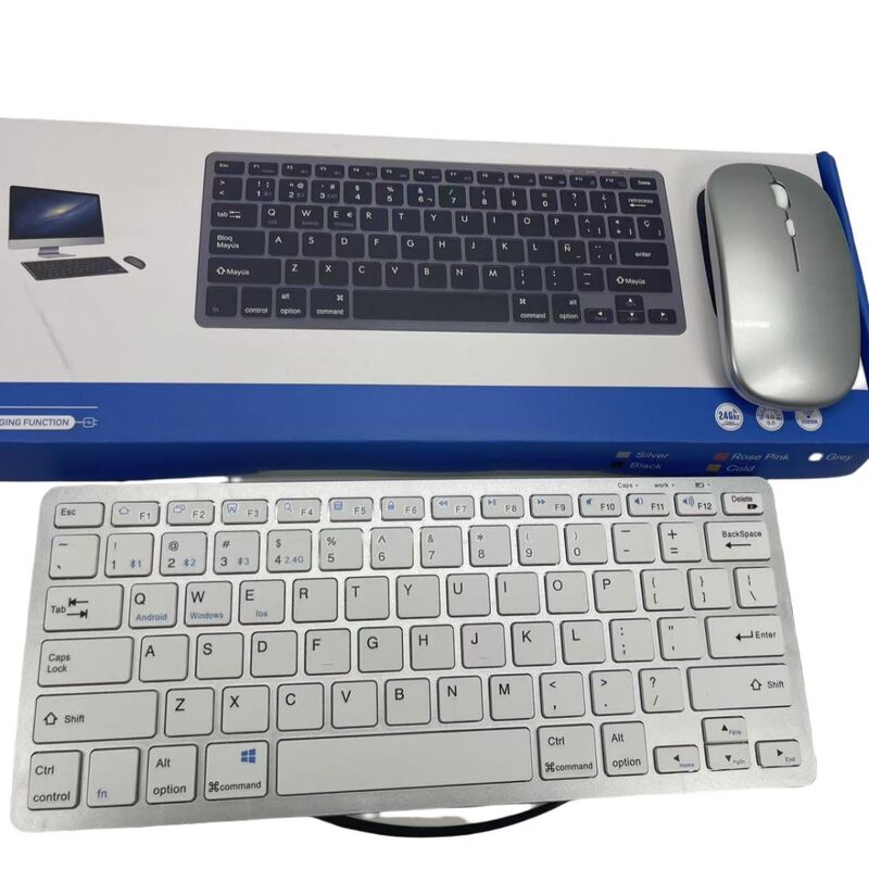 Беспроводная клавиатура K818 с мышью, Bluetooth + 2,4 ГГц, бесшумные клавиши, аккумулятор