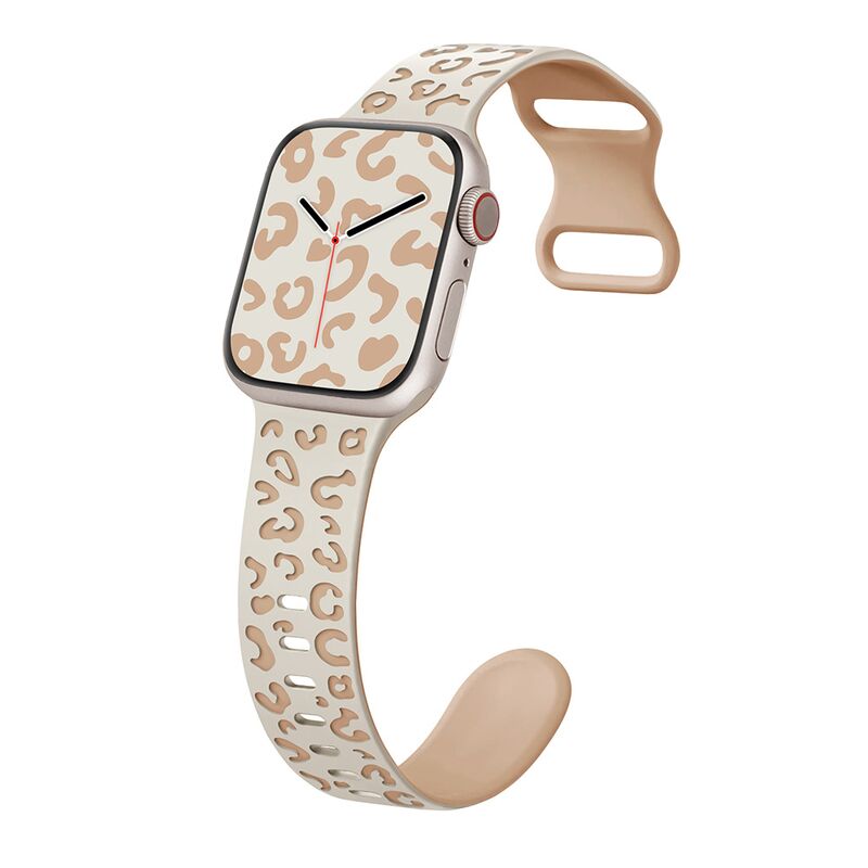Ремешок Carondi для Apple Watch, силиконовый двухцветный с узором, застёжка-бабочка, 38–49 мм