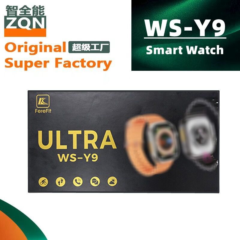 Смарт-часы WS-Y9 Ultra с NFC, звонки по Bluetooth, пульс, давление, SpO2, мультиязычное меню