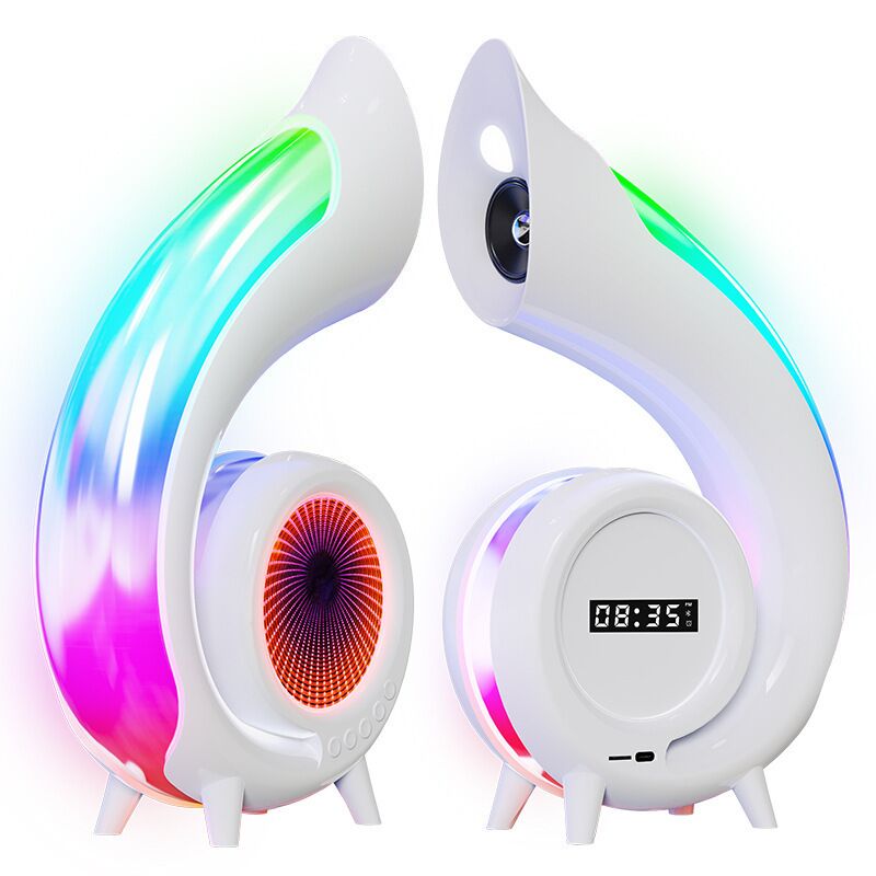 Bluetooth-колонка G69 с RGB-подсветкой, настольной лампой, часами и будильником, 5 Вт, 1200 мА·ч, слот TF