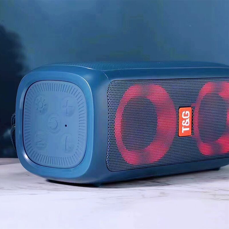 Портативная Bluetooth-колонка T&G TG-333 с двумя динамиками, RGB-подсветка, 10 Вт, 1500 мА·ч, слот для карт и USB